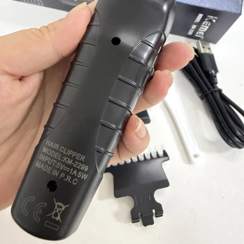 Kemei KM-2299 Professional Hair Clipper 1200mAh Electric Hair Clippers USB Rechargeable Hair Trimmers Hair Cutting Machine