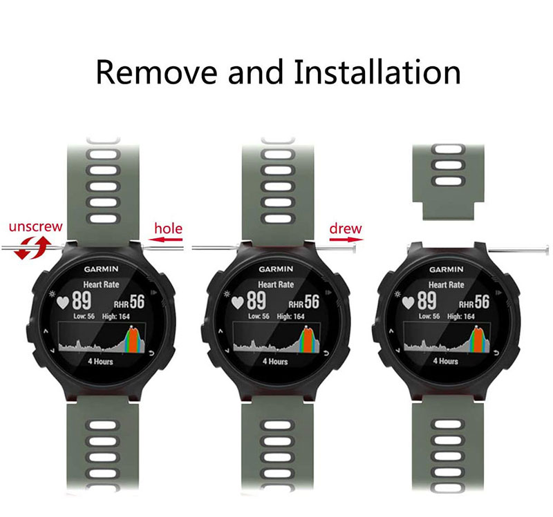Watch Strap For Garmin Forerunner 235 220 230 620 630 735XT Soft Silicone Wrist Band Bracele Smartwatch Watchband Accessories