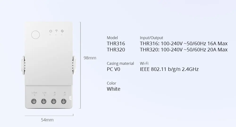 SONOFF TH Origin 16A/20A Smart Temperature Humidity Switch Monitoring Wi-Fi ESP32 Chip Smart Home Assistant via eWelink