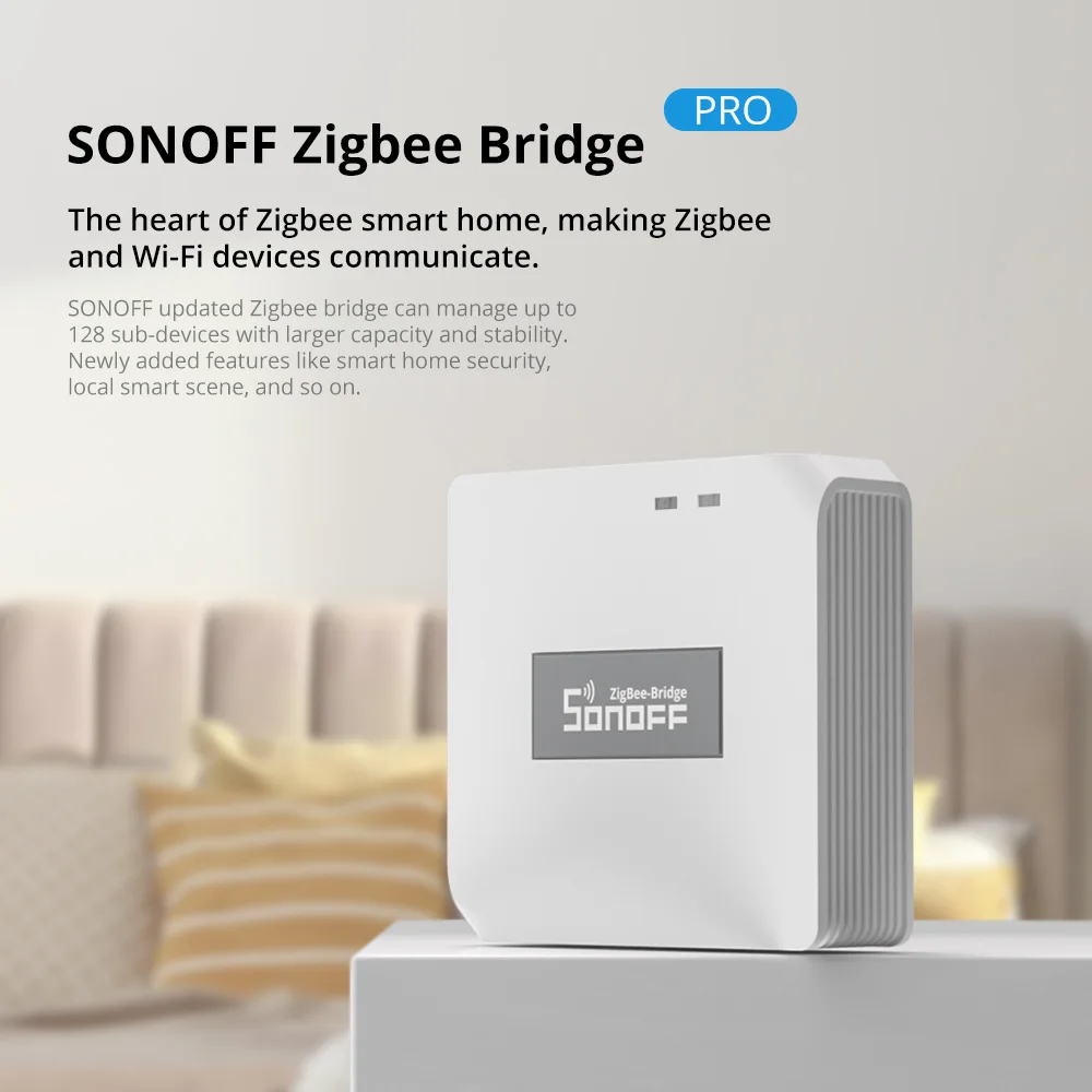 SONOFF ZB Bridge-P Zigbee Bridge Pro Smart Gateway Zigbee 3.0 Multi-Mode Support 128 Devices Remote Control Alexa Google Home