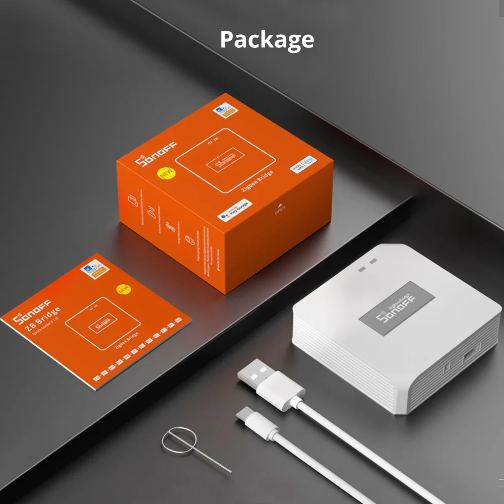 SONOFF ZB Bridge-P Zigbee Bridge Pro Smart Gateway Zigbee 3.0 Multi-Mode Support 128 Devices Remote Control Alexa Google Home