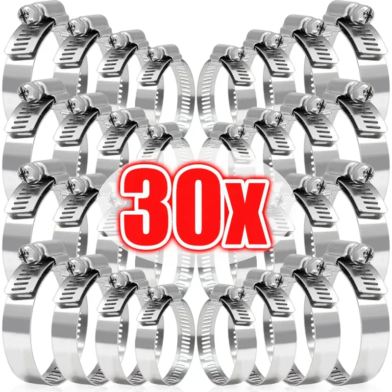 Adjustable Car Fuel Tube Pipe Clamp Stainless Steel Screw Band Hose Clamps Worm Gear Plier Tools Faucet Water Pipes Fasteners