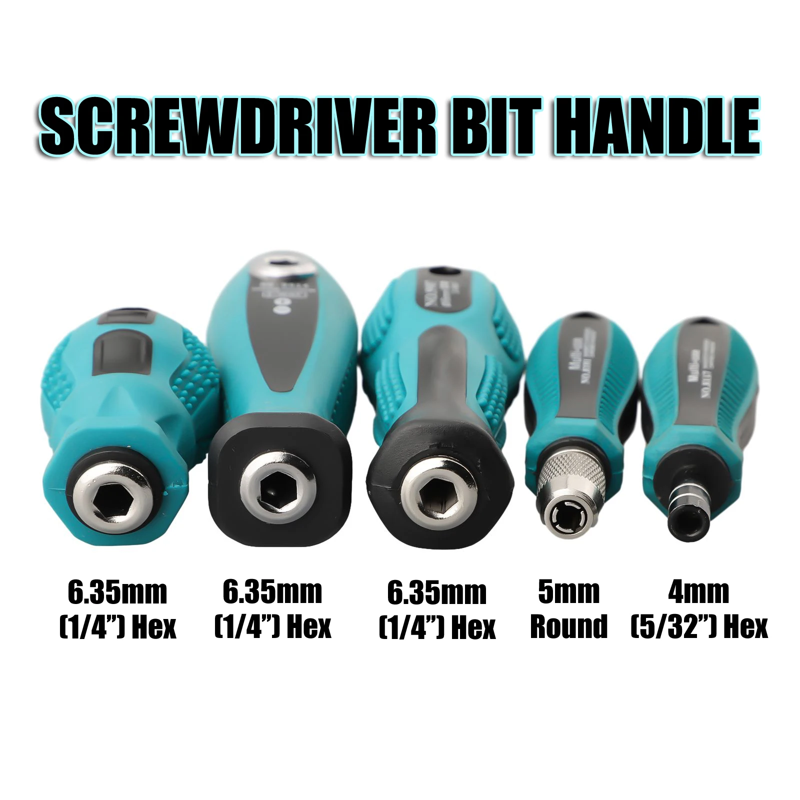 1PCS 6.35mm 4mm Hex 5mm Round Adapter Screwdriver Handle Screwdriver Bit Hand Shank Holder Multi Purpose Screwdriver Bit Handle