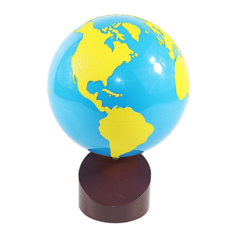 Montessori Geography Materials Globe of World Parts/ Continents Preschool Early Educational Equipment Kids Culture Learning Toys