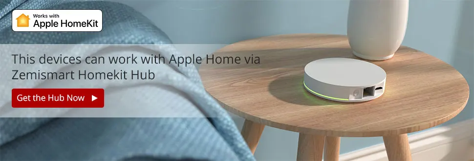 Zemismart Zigbee Water Leak Detector Smart Home Overflow Security Alarm Flood Leakage Sensor Work with Homekit via ZMHK-01