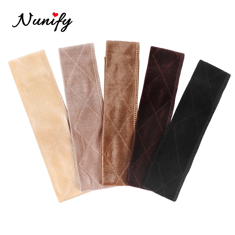 Nunify Non-slip Soft Velvet Women Wig Grips Headband Women Velvet Wig Accessories Grip Scarf Headband Adjustable