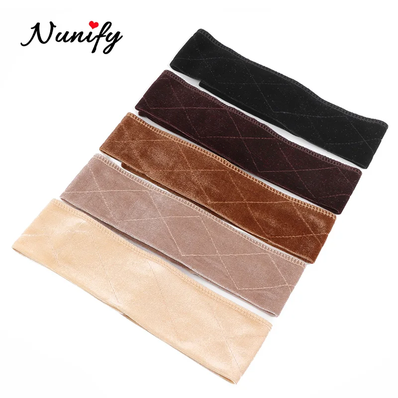 Nunify Non-slip Soft Velvet Women Wig Grips Headband Women Velvet Wig Accessories Grip Scarf Headband Adjustable
