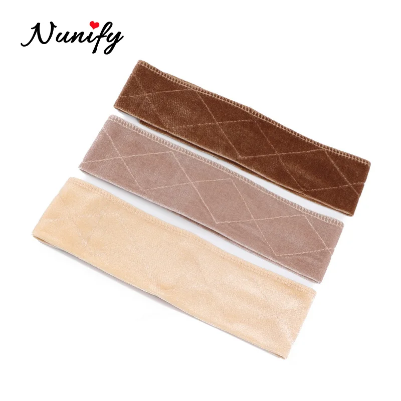 Nunify Non-slip Soft Velvet Women Wig Grips Headband Women Velvet Wig Accessories Grip Scarf Headband Adjustable