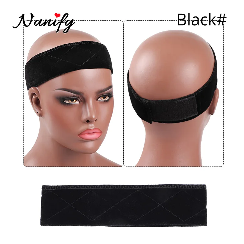 Nunify Non-slip Soft Velvet Women Wig Grips Headband Women Velvet Wig Accessories Grip Scarf Headband Adjustable