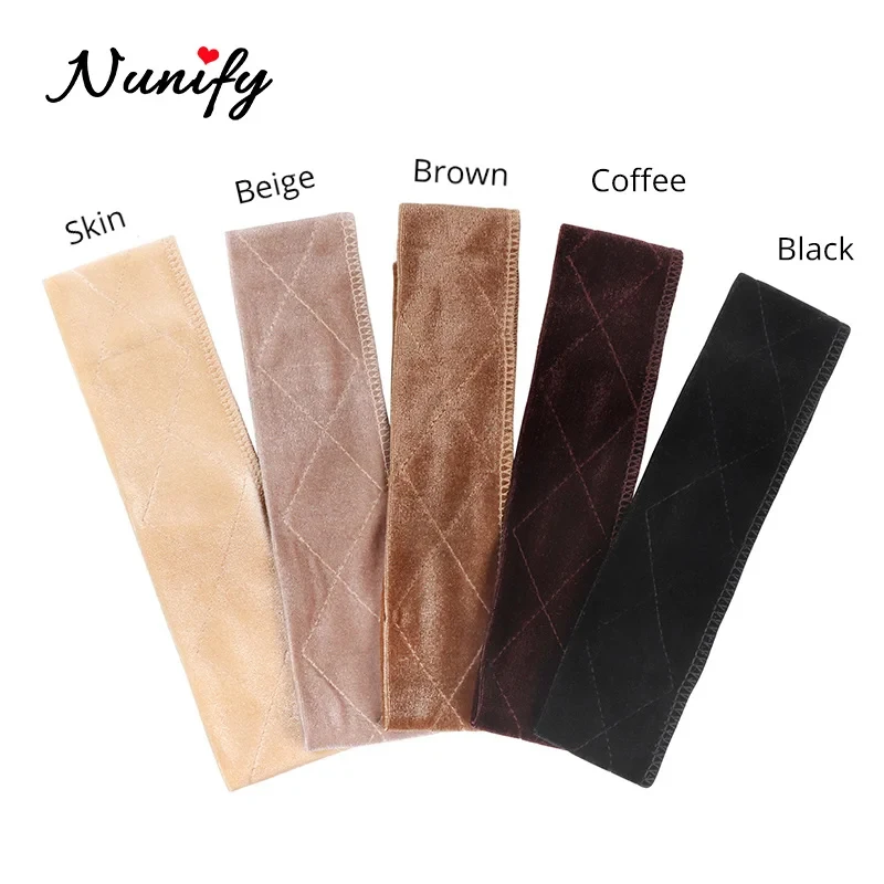 Nunify Non-slip Soft Velvet Women Wig Grips Headband Women Velvet Wig Accessories Grip Scarf Headband Adjustable
