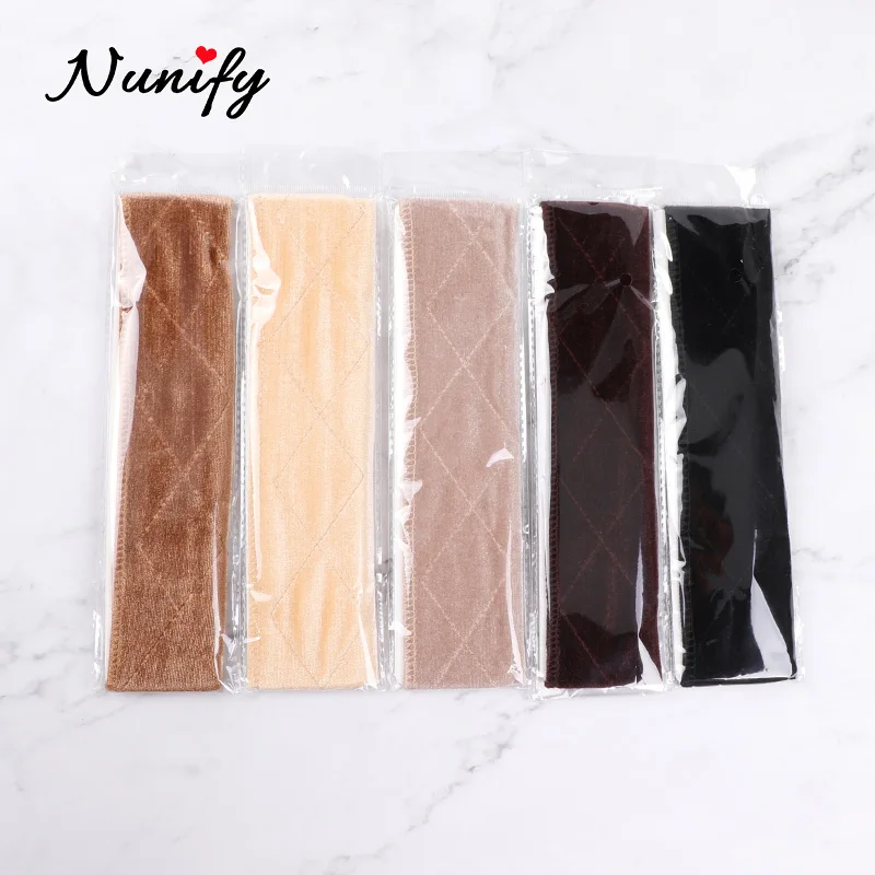 Nunify Non-slip Soft Velvet Women Wig Grips Headband Women Velvet Wig Accessories Grip Scarf Headband Adjustable