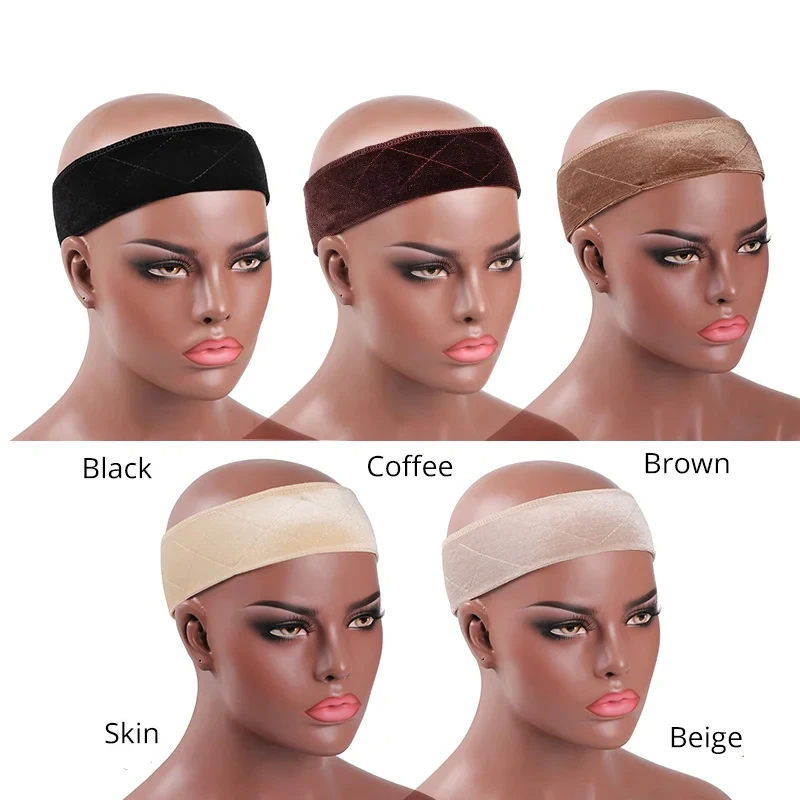 Nunify Non-slip Soft Velvet Women Wig Grips Headband Women Velvet Wig Accessories Grip Scarf Headband Adjustable