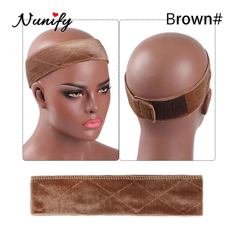 Nunify Non-slip Soft Velvet Women Wig Grips Headband Women Velvet Wig Accessories Grip Scarf Headband Adjustable