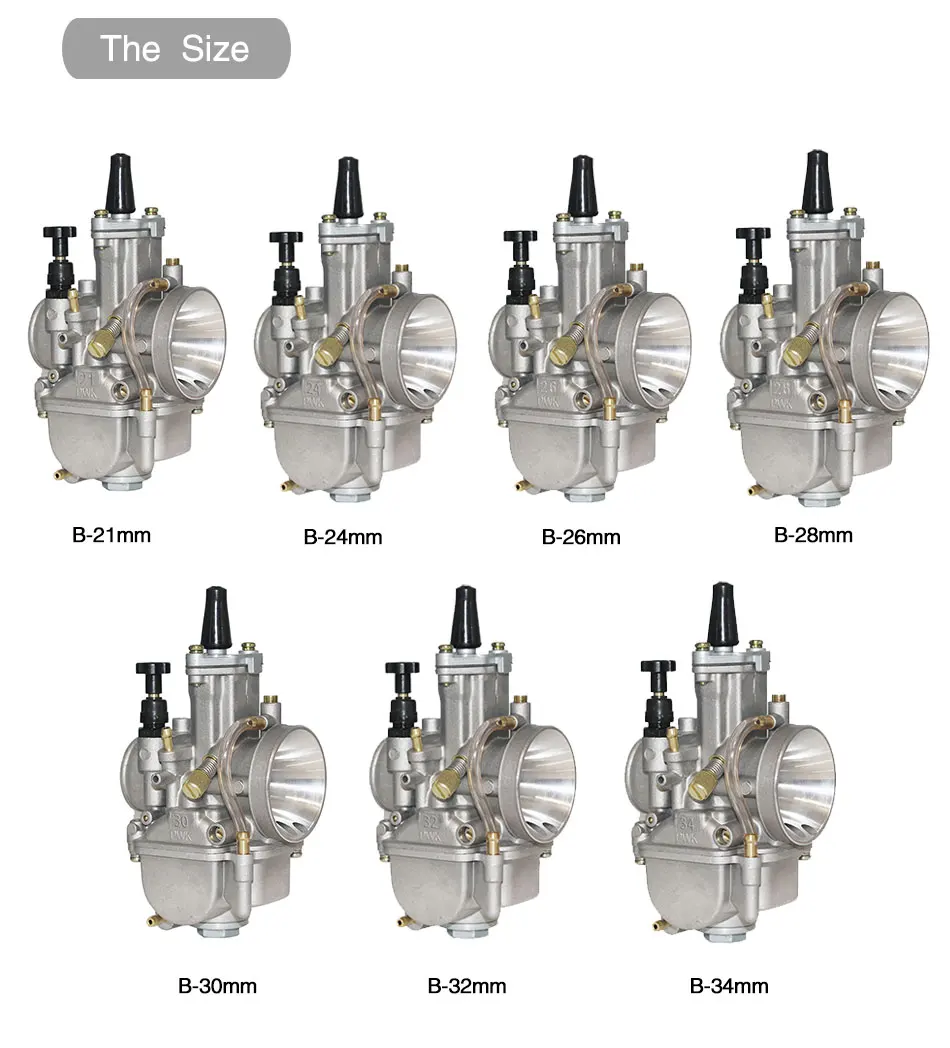 ZSDTRP 2T 4T Universal Keihin Koso Oko Motorcycle PWK Carburetor 21 24 26 28 30 32 34mm With Power Jet For Racing Motor