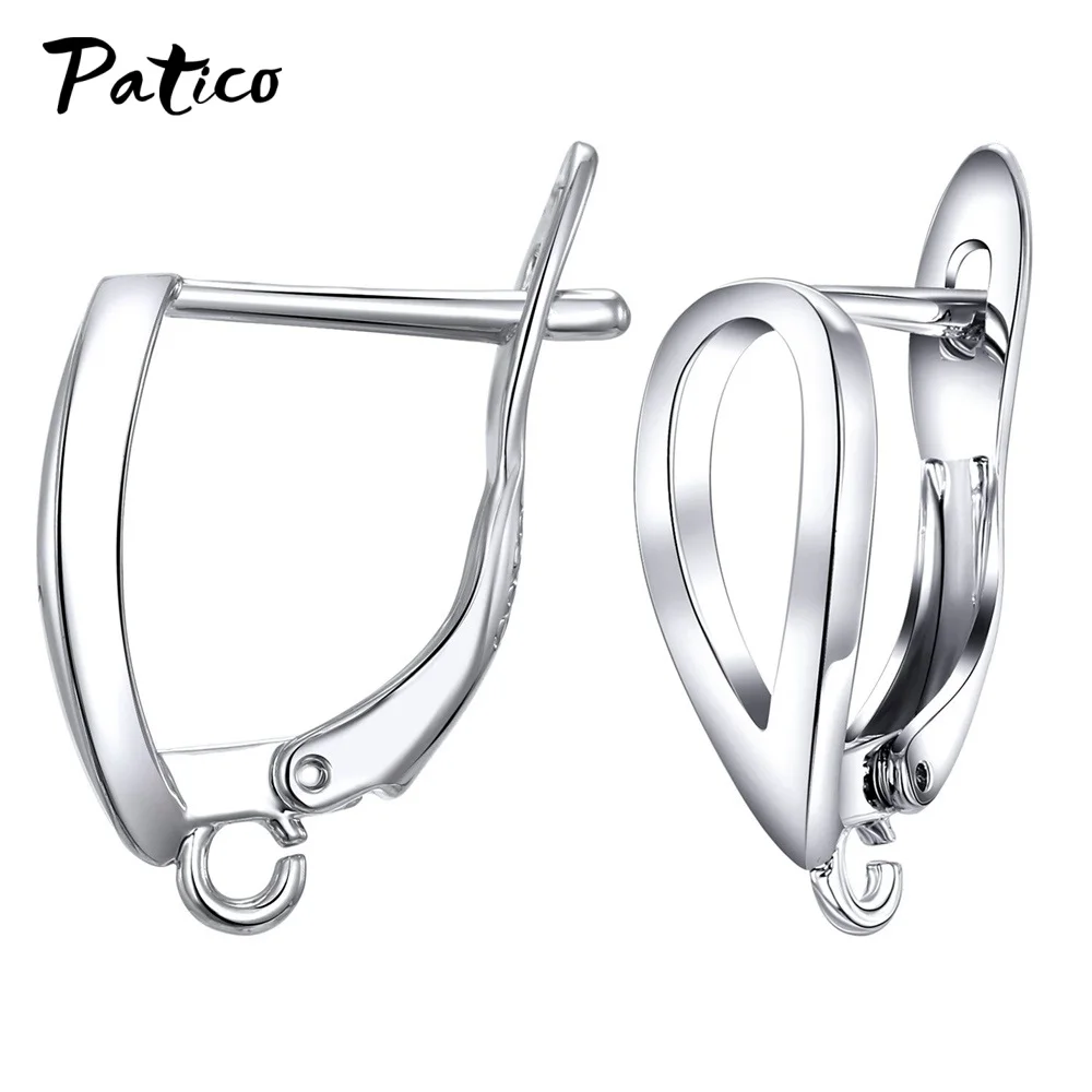 New Design Hollow Hook Earrings DIY Earrings Clasps Hooks For Woman Handmade 925 Sterling Silver Jewelry Making Accessories