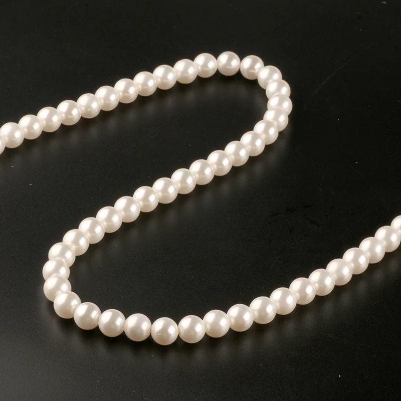 Natural White Shell Pearl Round Loose Beads For Jewelry Making Choker Making Diy Bracelet Jewellery 2/3/4/6/8/mm Wholesale15''