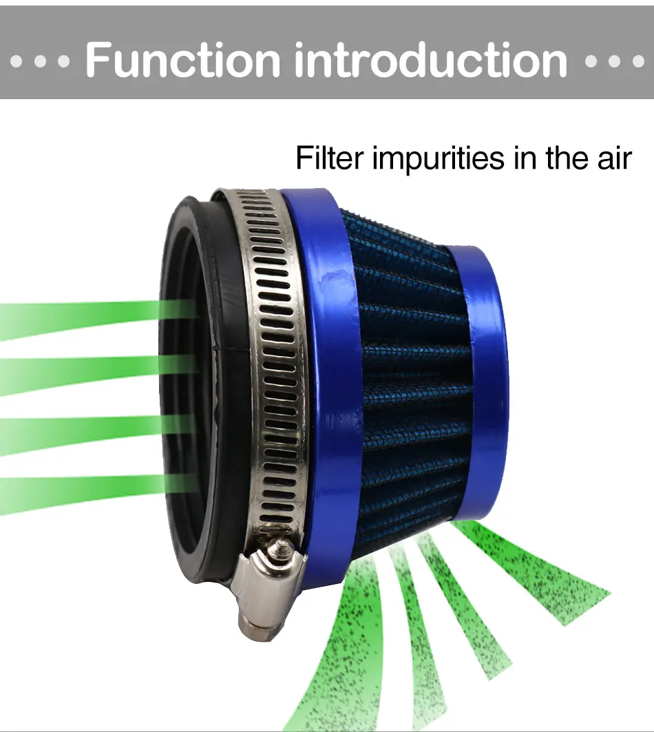 ZSDTRP Universal Carburetor Air Filter Cleaner 48mm 55mm 60mm Motorcycle Scooter For KEIHI KOSO MIKUNI OKO Carburetor