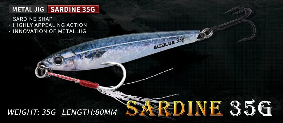 ALLBLUE New DRAGER Metal Cast Jig Spoon 15G 30G Shore Casting Jigging Fish Sea Bass Fishing Lure Artificial Bait Tackle