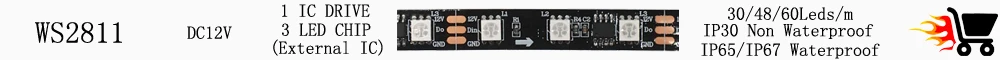 SK6812 RGBW(Similar WS2812B) 4 In 1 30/60/144 Leds/Pixels/m Individual Addressable Led Strip Light Tape IP30/IP65/IP67 DC5V