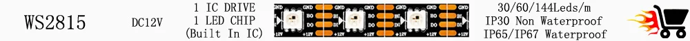 SK6812 RGBW(Similar WS2812B) 4 In 1 30/60/144 Leds/Pixels/m Individual Addressable Led Strip Light Tape IP30/IP65/IP67 DC5V
