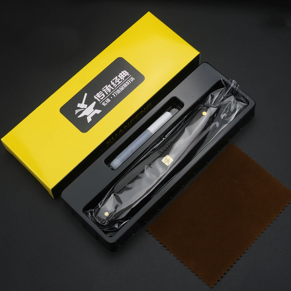 XUAN FENG Zambian Bloodwood Folding Razor Hardened Steel High Hardness Sharp Straight Razor for Men