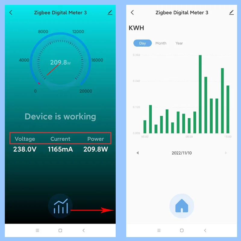 Smart ZigBee Energy Meter 80A with Current Sensor Clamp KWh Power Monitor Electricity Statistics110V 240V 50/60Hz Work with Tuya