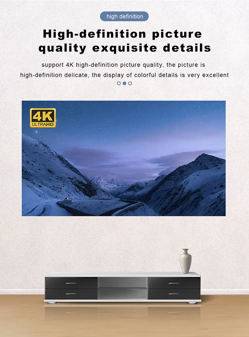 Portable Projector Screen High Brightness 16:9 Metal Anti Light Curtain 84 100 120 133 150 Inches Home Outdoor Office 4K
