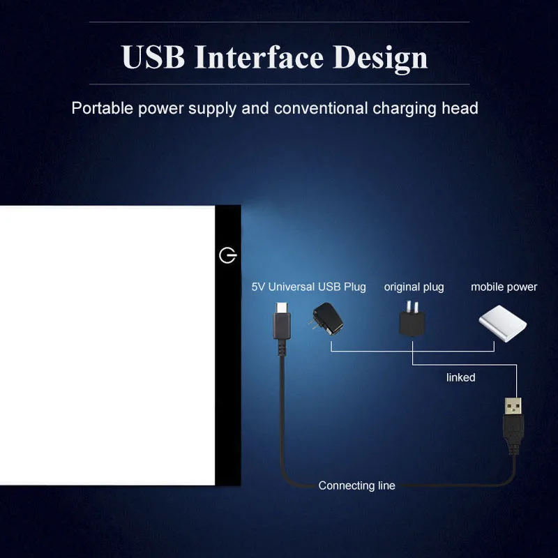 LED Photocopying Table Drawing Board Children's Light-transmitting Copying Table Brightness Adjustable Copy Board Painting Toys