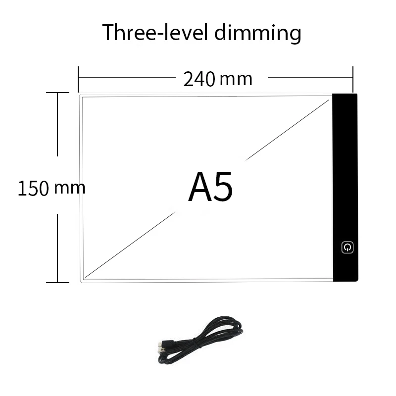LED Photocopying Table Drawing Board Children's Light-transmitting Copying Table Brightness Adjustable Copy Board Painting Toys