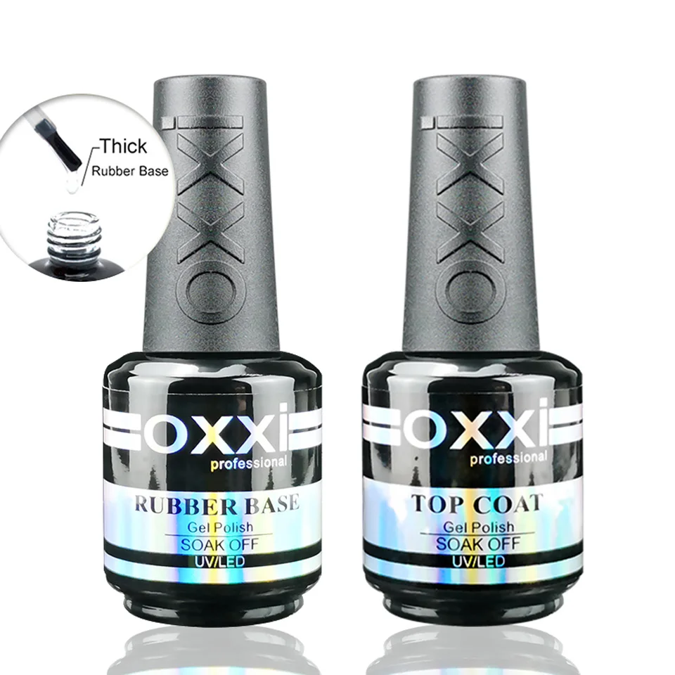 Oxxi Latest 15ml Nail Rubber Base Coat Semi Permanant UV Gel Varnishes Primer for Nails Matte Top Coat Nail Art Base Top Gellak