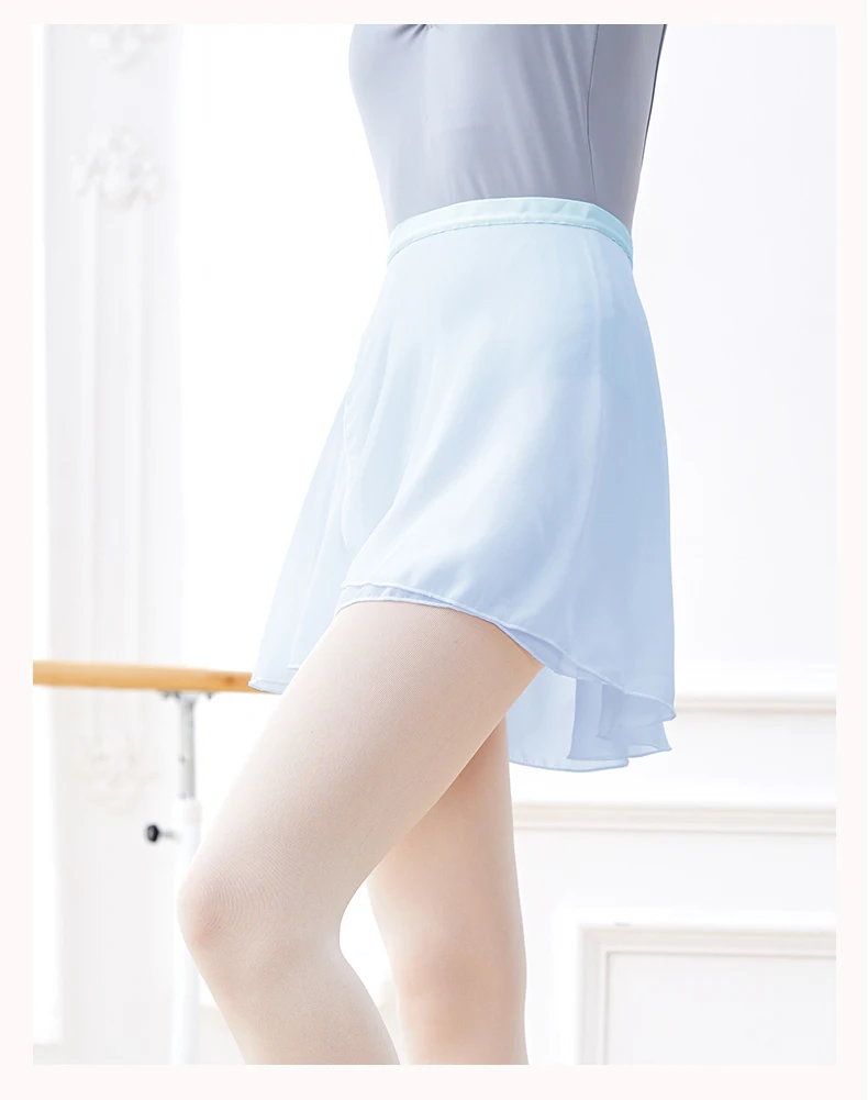 Woman Ballet Skirts WrapTutu Dance Skirt Chiffon Skirts for Girls Tie Up Mini Short Skirt For Dancing 19 Colors