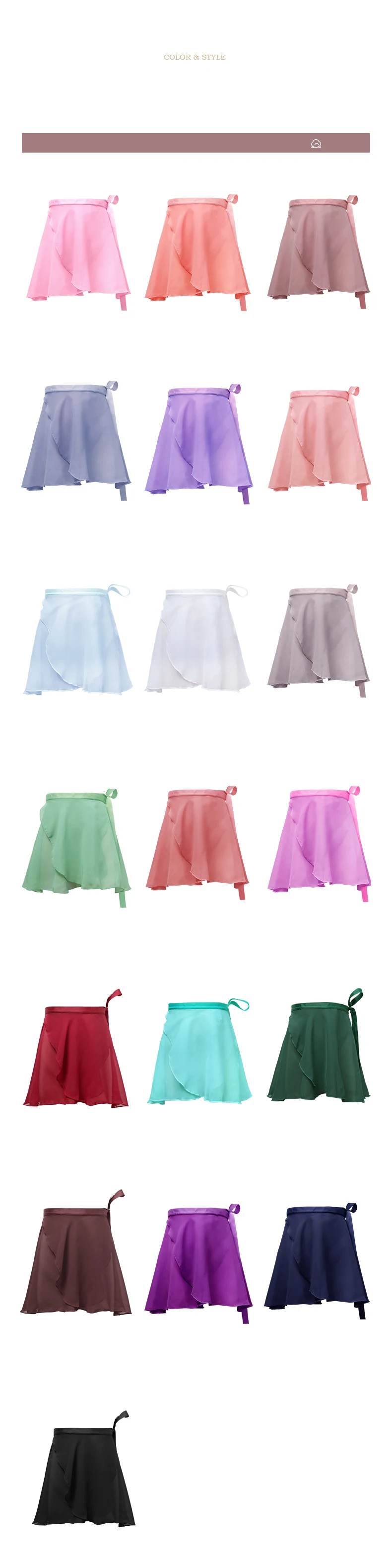 Woman Ballet Skirts WrapTutu Dance Skirt Chiffon Skirts for Girls Tie Up Mini Short Skirt For Dancing 19 Colors