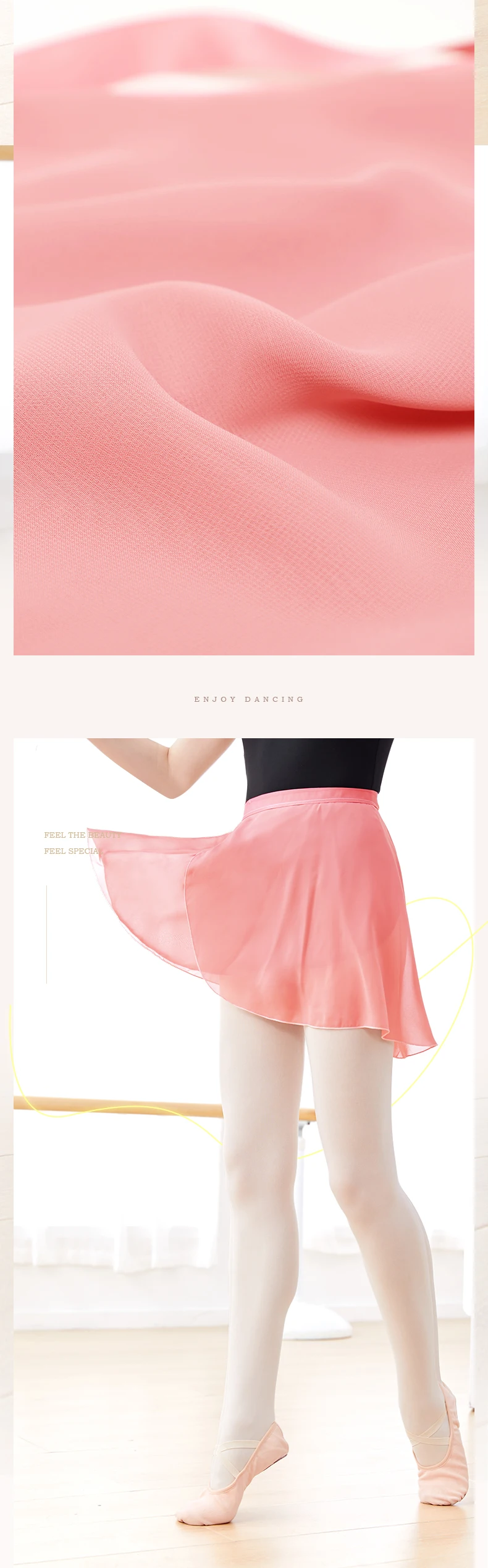 Woman Ballet Skirts WrapTutu Dance Skirt Chiffon Skirts for Girls Tie Up Mini Short Skirt For Dancing 19 Colors