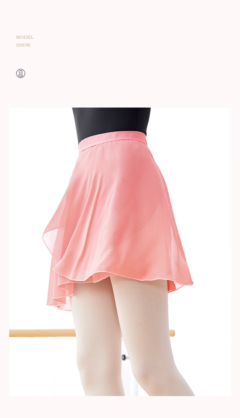 Woman Ballet Skirts WrapTutu Dance Skirt Chiffon Skirts for Girls Tie Up Mini Short Skirt For Dancing 19 Colors