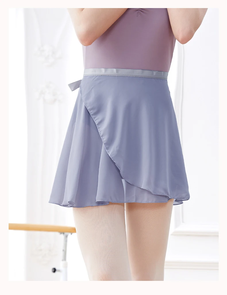 Woman Ballet Skirts WrapTutu Dance Skirt Chiffon Skirts for Girls Tie Up Mini Short Skirt For Dancing 19 Colors