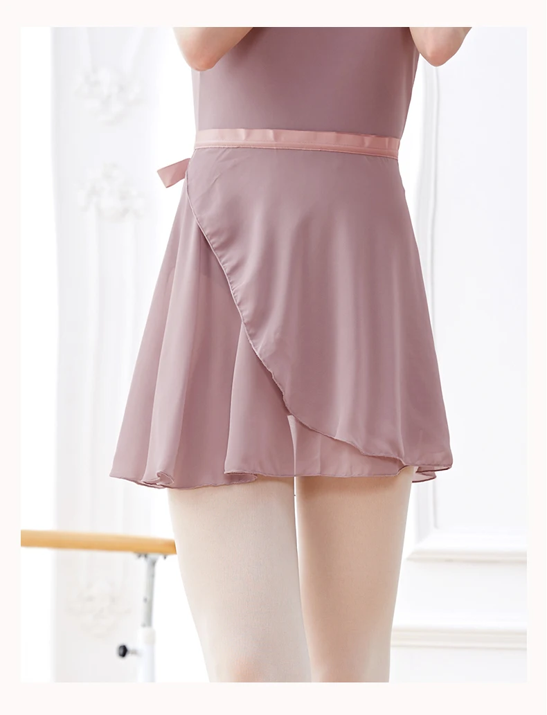 Woman Ballet Skirts WrapTutu Dance Skirt Chiffon Skirts for Girls Tie Up Mini Short Skirt For Dancing 19 Colors