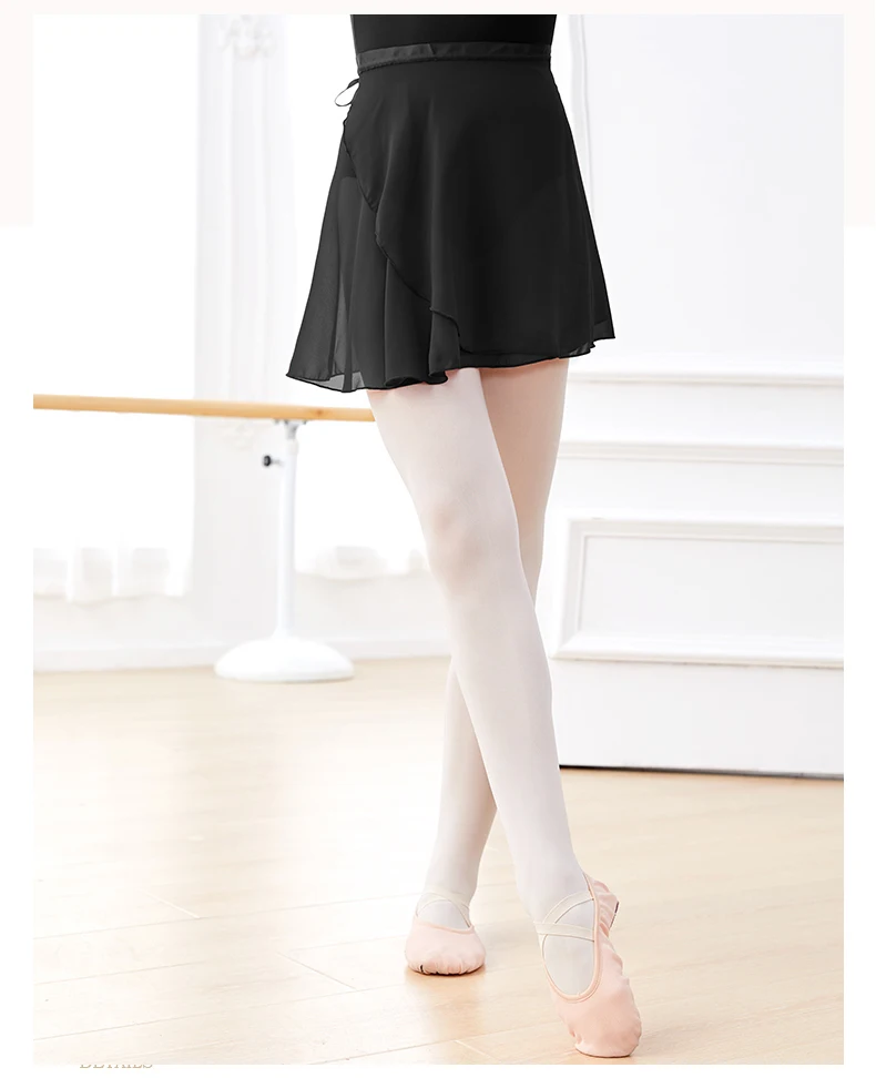 Woman Ballet Skirts WrapTutu Dance Skirt Chiffon Skirts for Girls Tie Up Mini Short Skirt For Dancing 19 Colors
