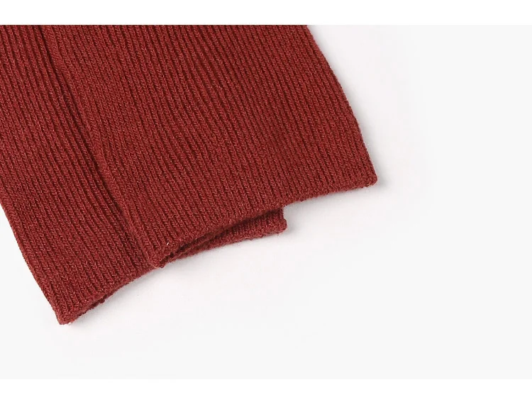 CHAOZHU Japanese Korea High School Girls High Socks Loose Solid Colors Double Needles Knitting Cotton Long Socks Women