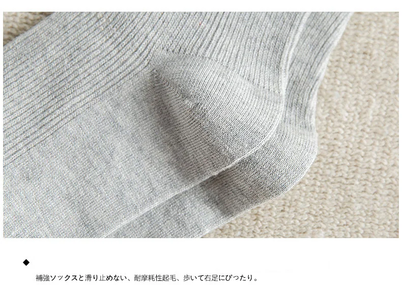CHAOZHU Japanese Korea High School Girls High Socks Loose Solid Colors Double Needles Knitting Cotton Long Socks Women