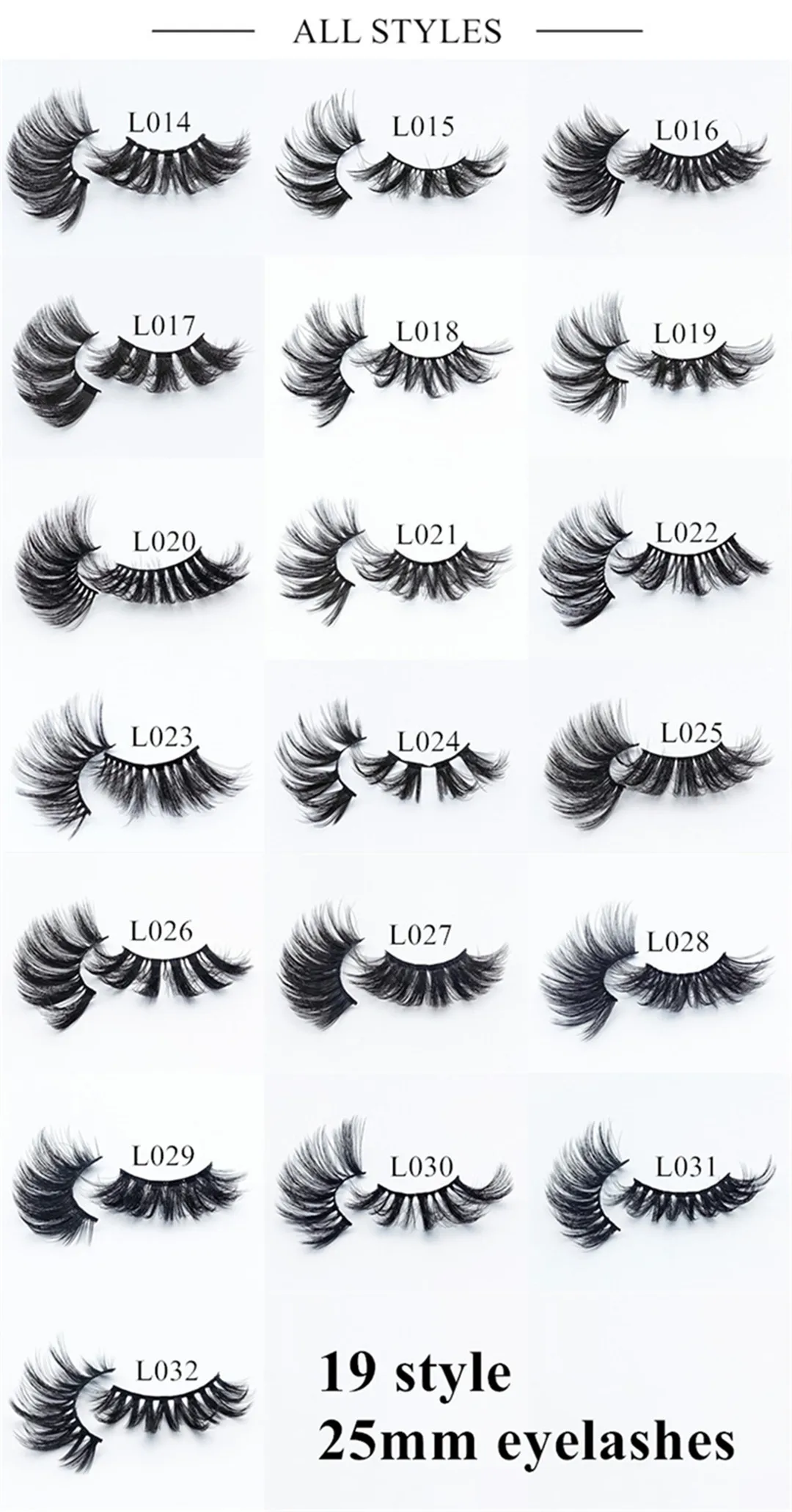 5/8 Pairs 25mm Mink Lashes 3D Dramatic False Eyelashes Handmade Fluffy Eyelashes Natural Long 25mm Eyelash Extension Makeup