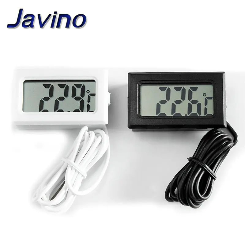 Mini LCD digital thermometer used for freezer temperature - 50-110℃ refrigerator thermometer indoor and outdoor waterproof probe