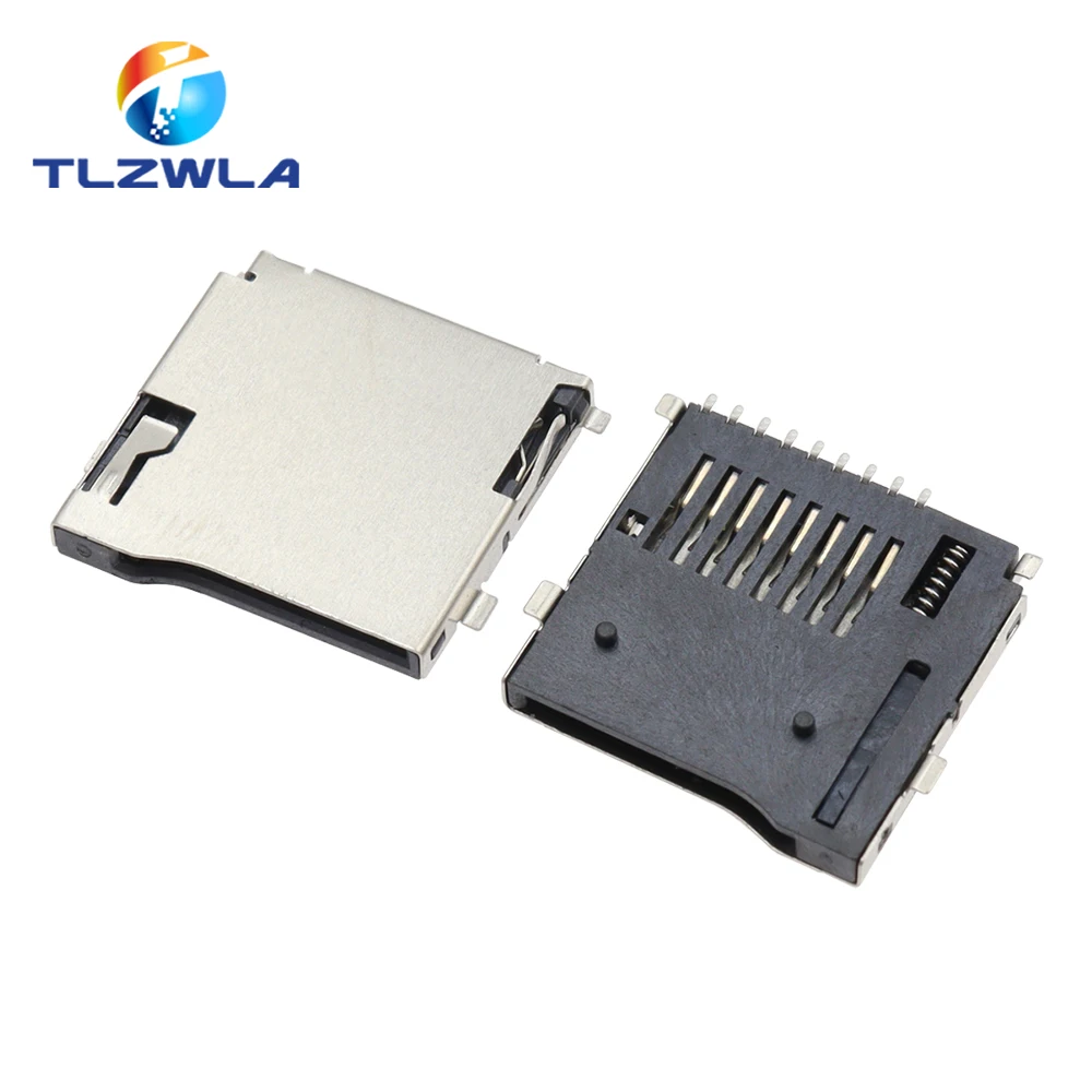 10PCS 9Pin Micro SD Card Slot Connectors, Size 14*15mm TF Card Deck, Fit For Phone, Tablet, Vehicle Navigation The pop-up