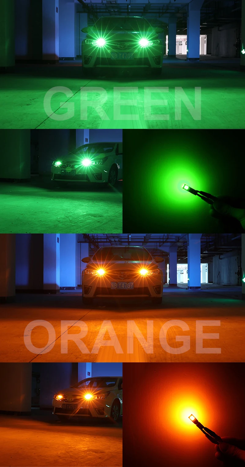 2pcs T10 LED W5W LED Bulbs 194 168 Canbus Error Free Auto Lamp 12V 6000K LED Auto Wedge Parking Bulbs White Red Yellow Blue