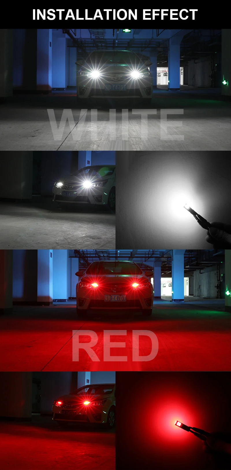 2pcs T10 LED W5W LED Bulbs 194 168 Canbus Error Free Auto Lamp 12V 6000K LED Auto Wedge Parking Bulbs White Red Yellow Blue