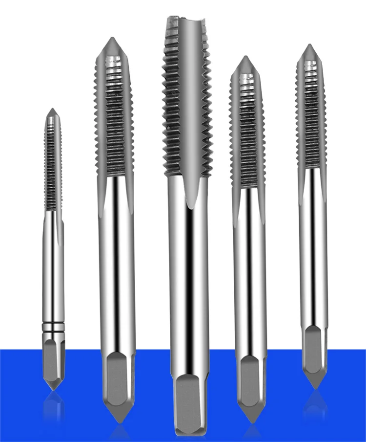 5pcs Hss Machine Screw Thread Metric Plug Tap Screw Taps 3mm 4mm 5mm 6mm 8mm M3-M8 Set Kit Screw Thread Tap Drill M3 M4 M5 M6 M8