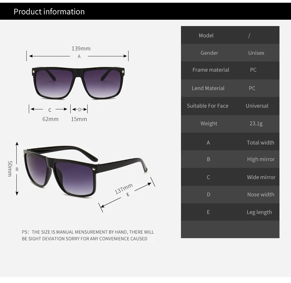 Newest Square Classic Sunglasses Men Brand Hot Selling Sun Glasses Vintage Sunglasses for Women Male Female Sunglasses