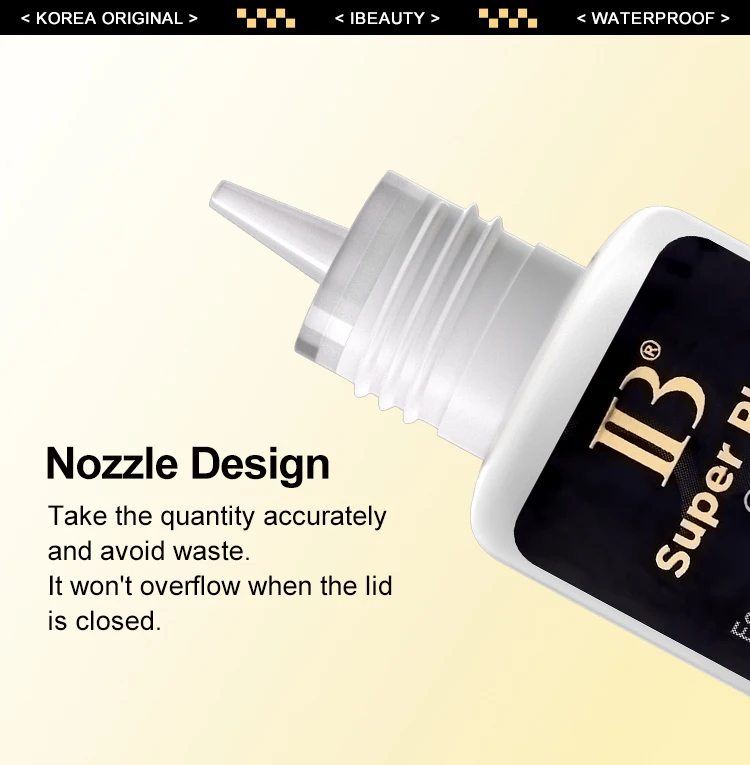 2/5/10 Bottles Original IB Ibeauty Super Plus Glue for Eyelash Extensions 5ml Korea IB Gold Cap False Eyelash Glue Makeup Tools