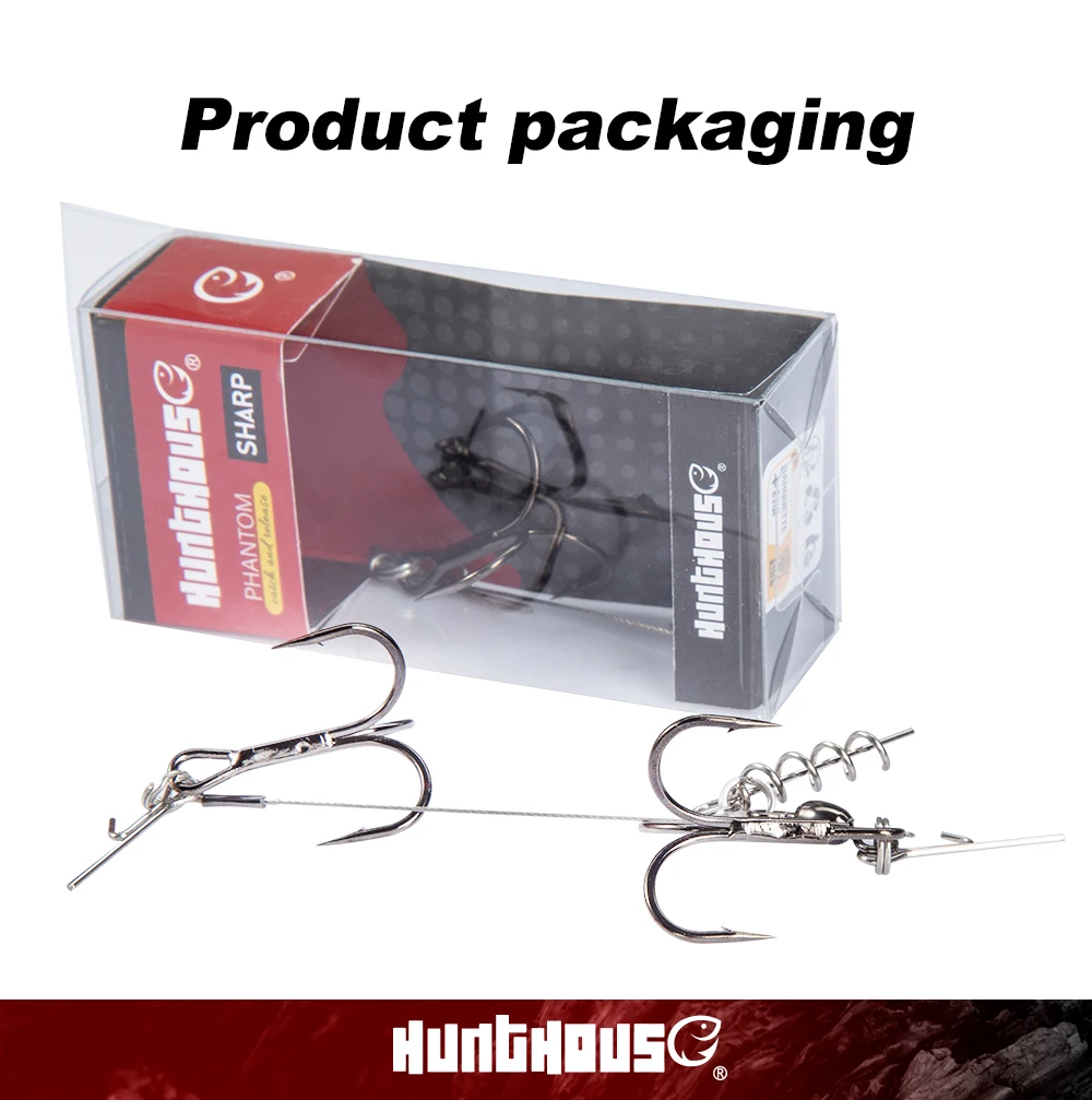 Hunthouse Soft Lure Rig Single Double Hook Rigging 9cm And 12cm For Big Shad Fishing Tackle Fishing Tool Pescar Origin Hook