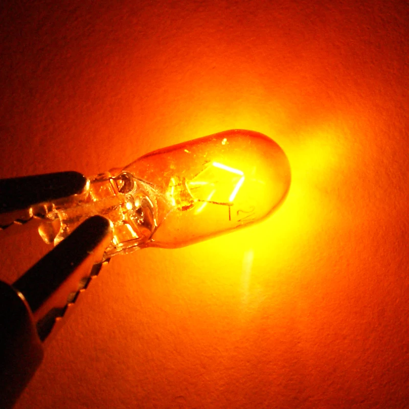 10pcs Car W5W T10 194 158 Halogen Lights Amber/White 12V 5W Wedge Lamp Instrument Light Reading Light Interior Clearance Bulbs