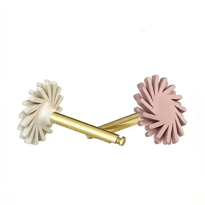 6Pcs Dental Rubber Polisher Composite Resin Diamond Impregnated 2-Step Polishing System RA Disc 14mm Wheel Kit Spiral Flex Brush